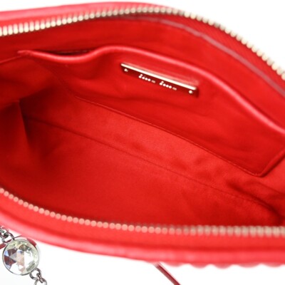 【送料込み】miu miu★SALE★5IF072 Miu Miu Red Lambskin Matelasse Crossbody Bag 197/B XX91925