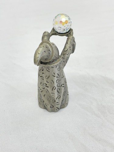 "Mago mago de peltre vintage Spoontiques con cristal 2,5"" de alto cm/592" - Imagen 3 de 14