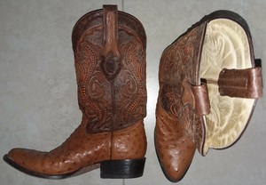 botas cuadra avestruz