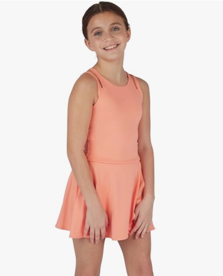 Yogalicious Girls 2Pc Sunrise Cut-Out Tank + Tulip Hem Skort