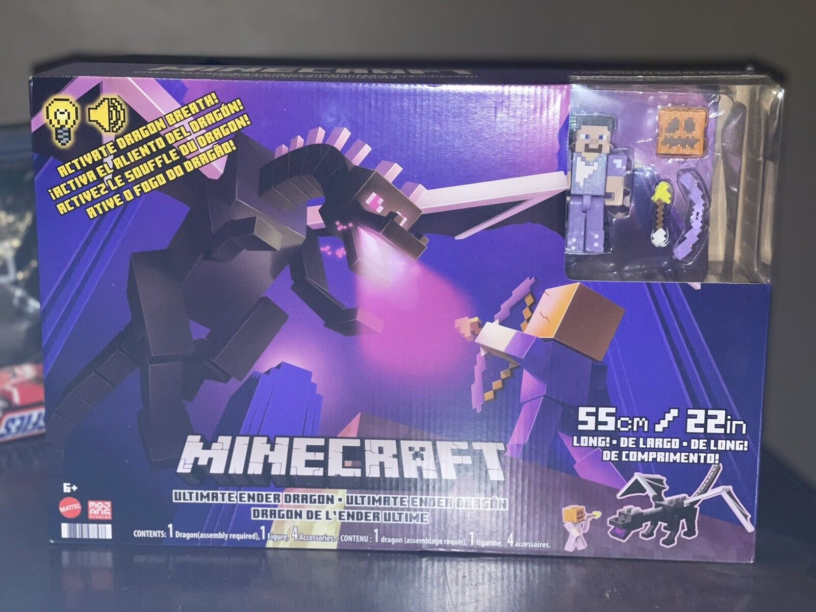  Mattel Minecraft Ultimate Ender Dragon Figure, 20-in