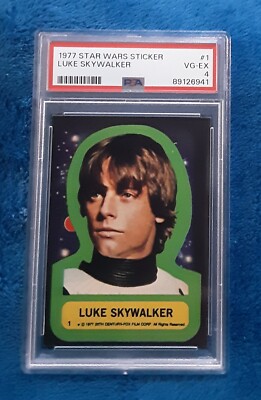 1977 Star Wars Sticker Luke Skywalker #1 PSA4 Freshly Graded, Received ...