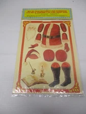 Vtg. Merrimack Publishing UNCUT  PICTURE SHEETS - Santa, Mrs. Claus, Gnomes,Toys