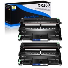 2 Pack DR360 Drum for Brother HL-2140 HL-2170W MFC-7340 MFC-7840W MFC-7440N