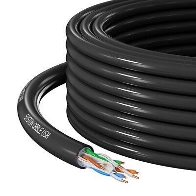 Syston Direct Burial Cat 6E Ethernet Cable Bulk Outside Plant Rated-500ft 1000ft