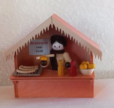 Echt Erzgebirge, Romy Thiel Weihnachtsmarktbude "Bratwurststand" neu und ovp