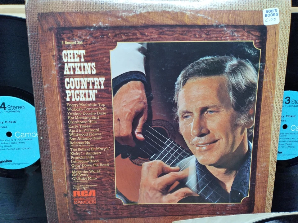 Чет Аткинс кантри Пикин и Чет 2 X виниловые пластинки LP RCA Camden пластинки лот из 2 - Изображение 3 из 4