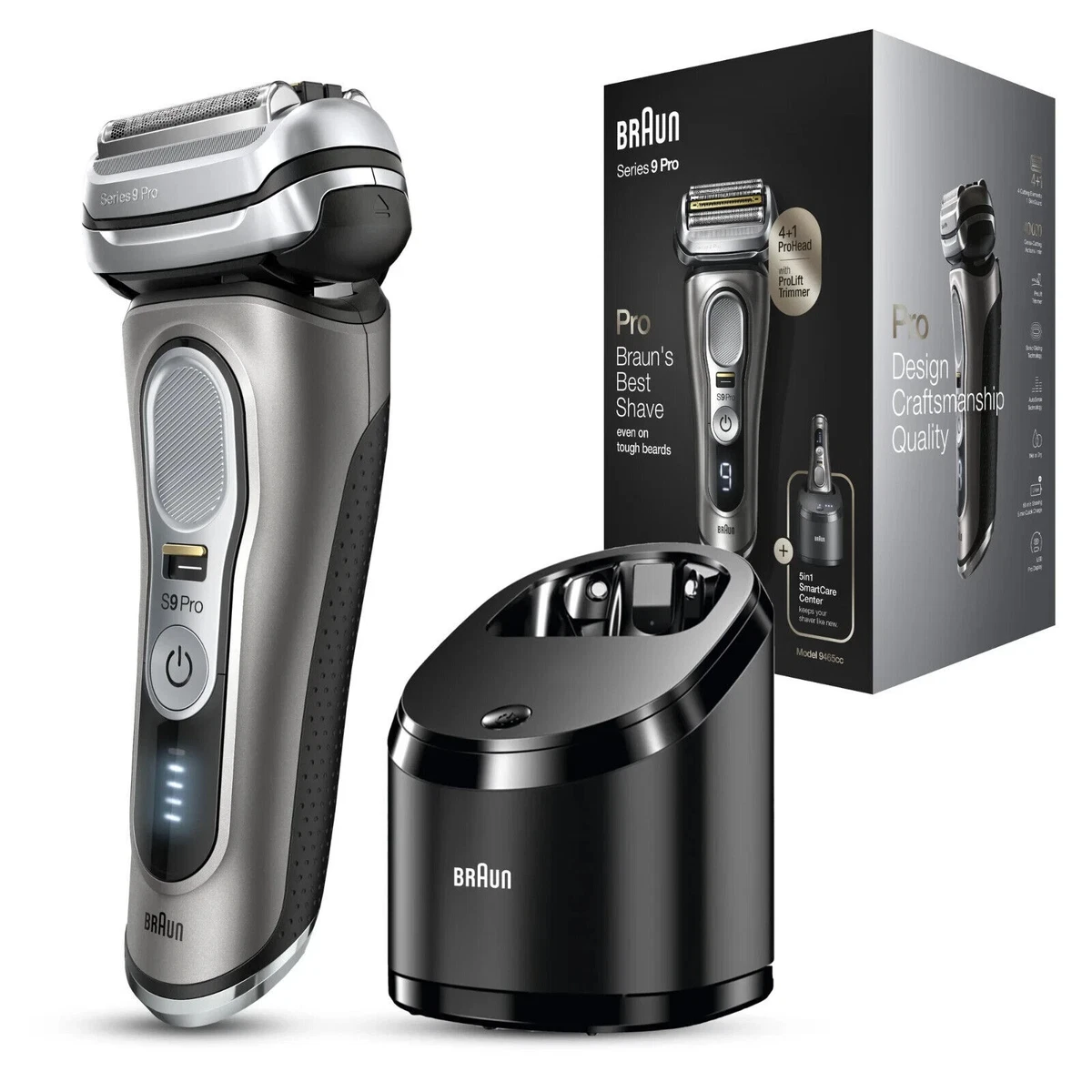 Braun Series 9 Pro 9465cc Wet and Dry Shaver With Clean and Charge Station