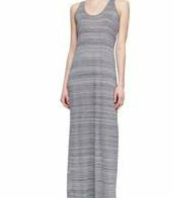 Vince Womens Sleeveless Maxi Dress XXS Gray Space Dye Racerback Casual  Beachy
