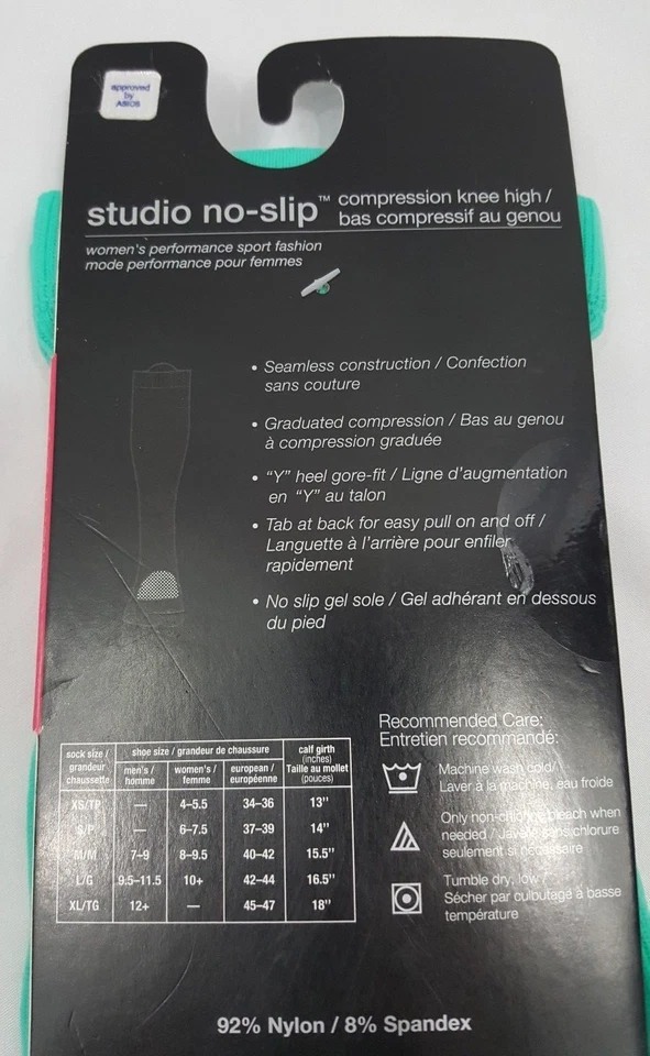 ASICS Mujer Estudio Compresión Antideslizante Hasta la Rodilla TEAL Foto 4 de 4