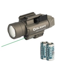 Olight Baldr Pro Green Laser and LED Light Combo 1350 Lm Flashlight, Desert Tan