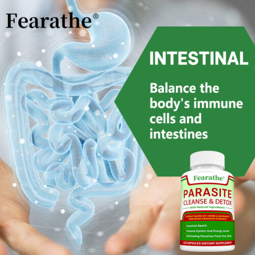 PARASITE DETOX BODY CLEANSE Complex Anti- PARASITE Support Cleanse Capsules - Picture 8 of 13