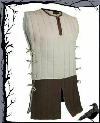 OFF WHITE Cappotto medievale Gambeson spesso imbottito Aketon bambini Gambeson giacca armatura