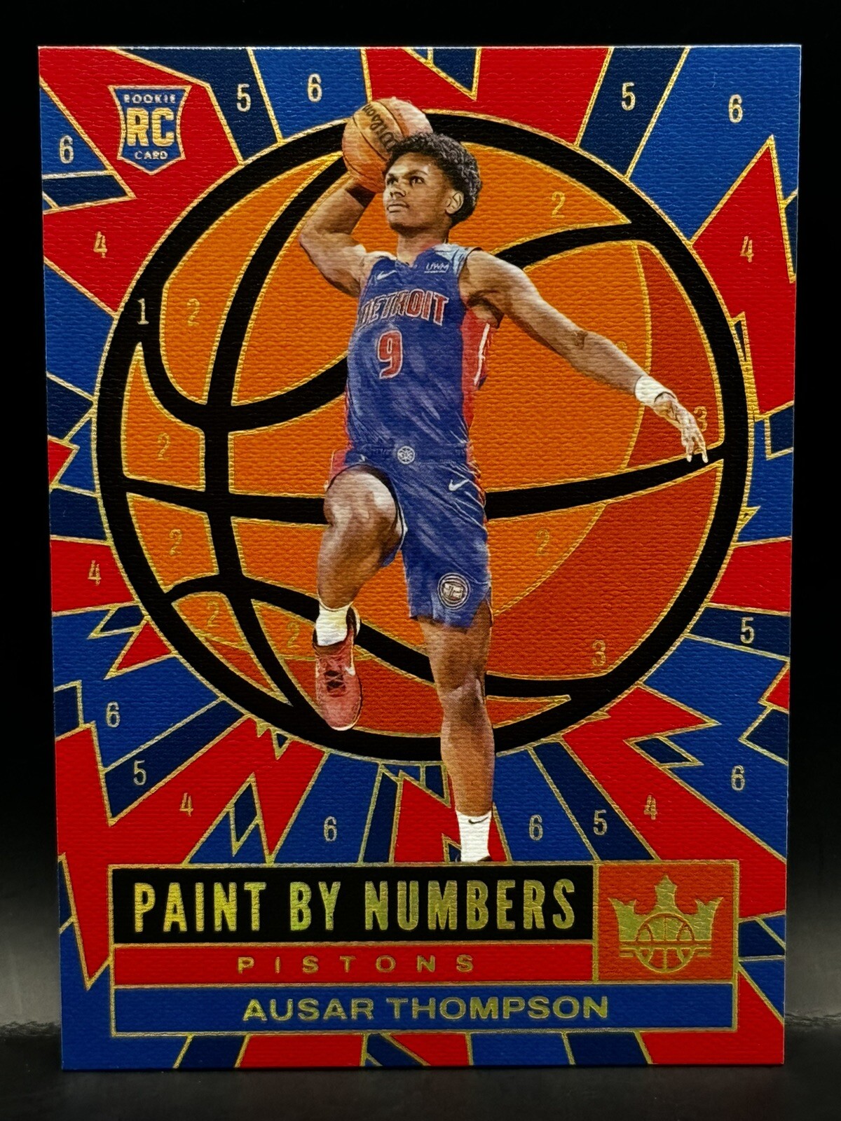 2023-24 Court Kings - RC Ausar Thompson Paint By Numbers Case Hit #7 Pistons