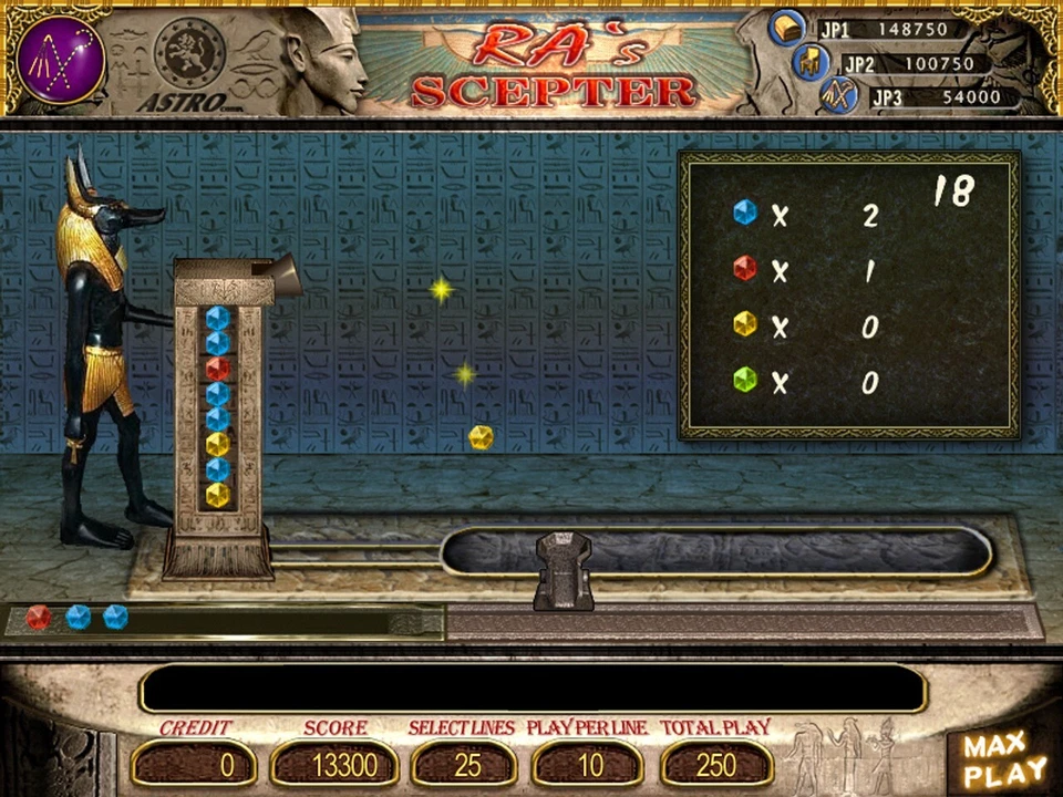 Ra's Scepter, Astro Corporation - Spitzenspiel mit 1 bis 500 Punkte Einsatz - Bild 4 von 4