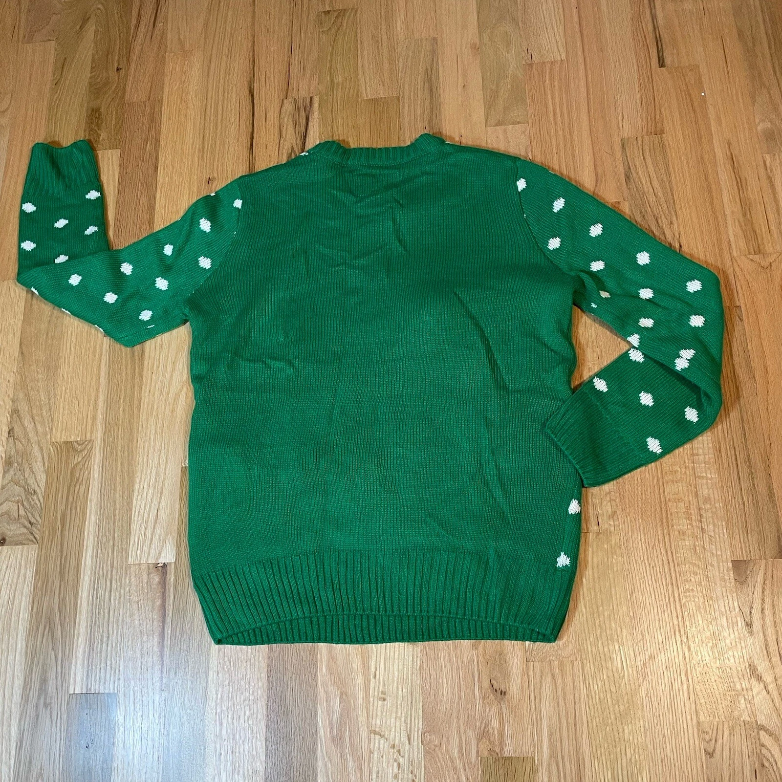 Ugly Christmas Sweater Reindeer Blinking Light Up Nose Women’s Pullover Sz Small