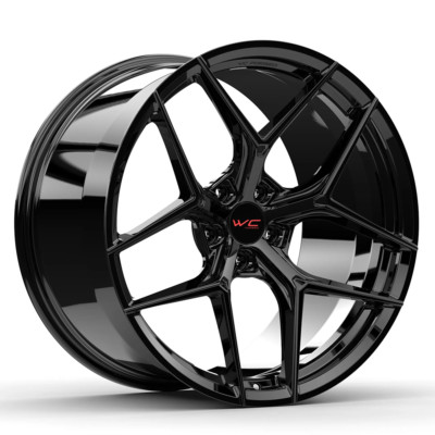 19/20  WC5 FORGED WHEELS GLOSS BLACK FITS C8 CORVETTE STINGRAY 19X8.5 20X11