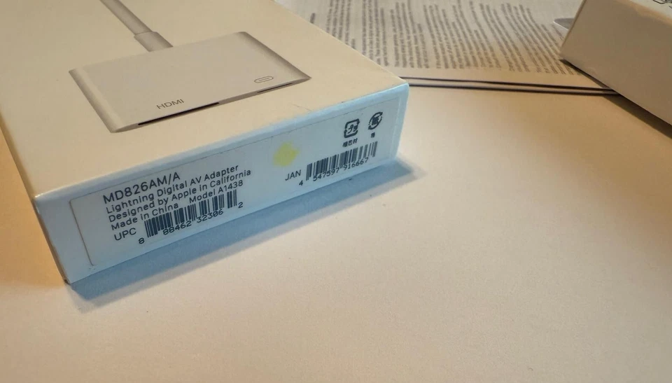 Apple Lightning Digital AV Adapter MD826AM/A - A1438 Original Funktionsfähig Getestet - Bild 3 von 4