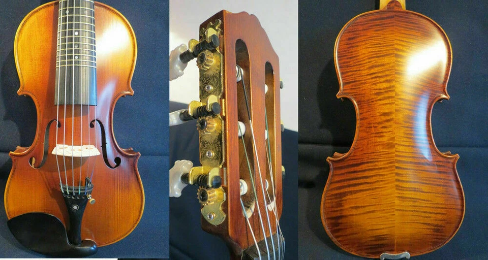 Strad Style SONG maestro inlay Frets 6 strings 4/4 violin, guitar scroll  - Image 3 of 4