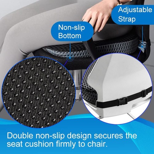 Memory Foam Car Seat Cushion For Driving Wedge Driver Booster Office Chair Pad - Picture 11 of 12