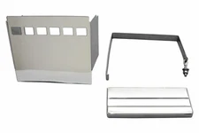 Battery Cover Kit Chrome Slotted for Harley Davidson by V-Twin