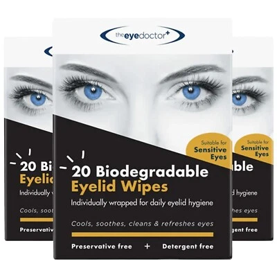 The Eye Doctor Eyelid Wipes Sensitive Eyes, Blepharitis, Eye Hygiene - 60 WIPES