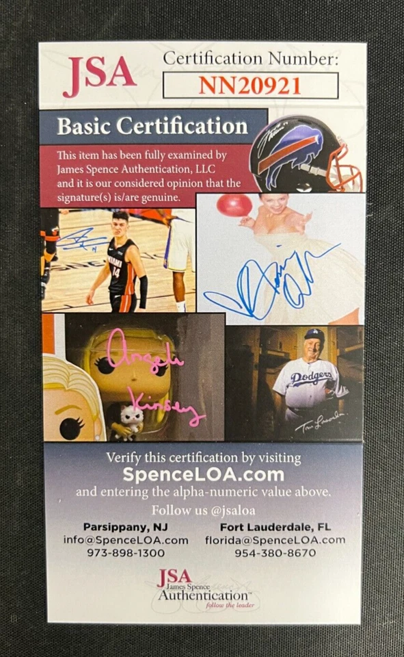 Alex Groza Signed 3x5 Index Card JSA Certified AUTO NCAA signed "Kentucky 1949" - Image 4 of 4