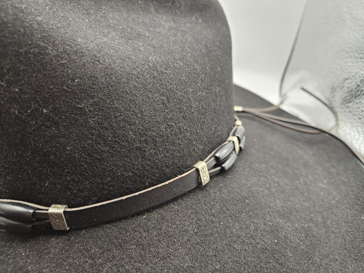 Vintage Resistol 07 Black Cowboy Hat Mens Size 56 7