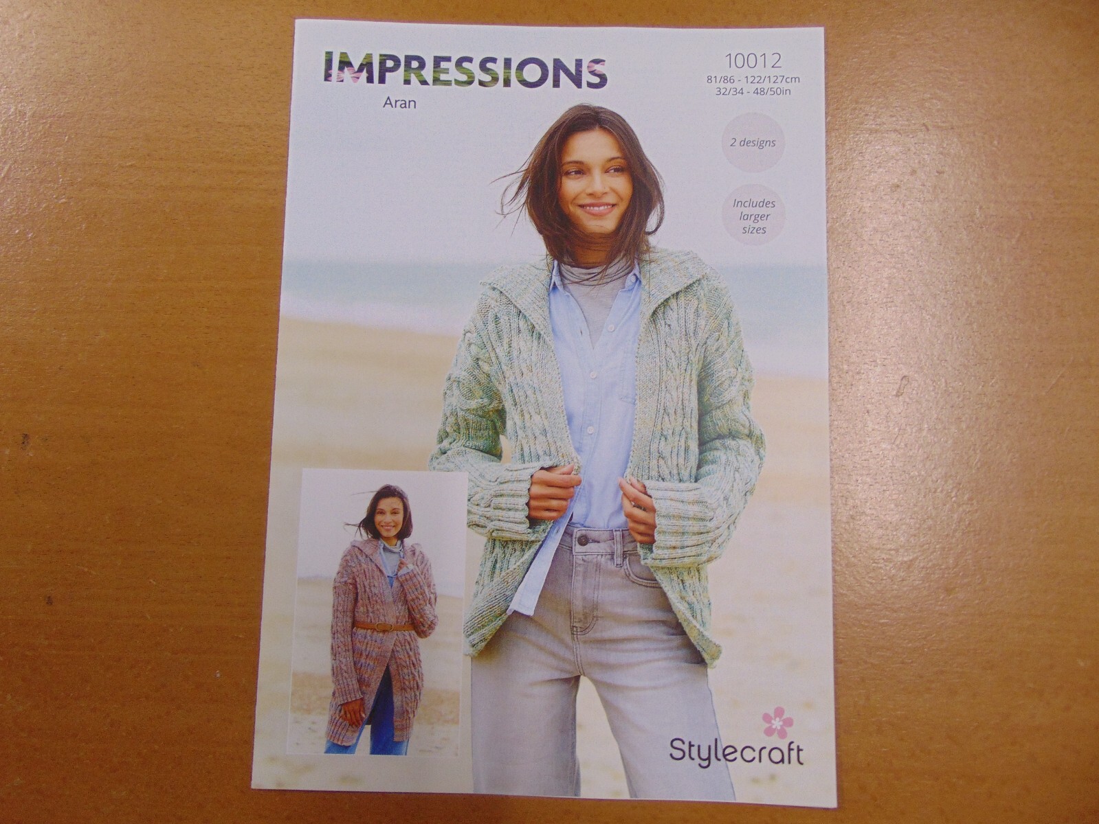 Stylecraft Aran Pattern 10012 Jackets  32/34 - 48/50 ins 2 Designs