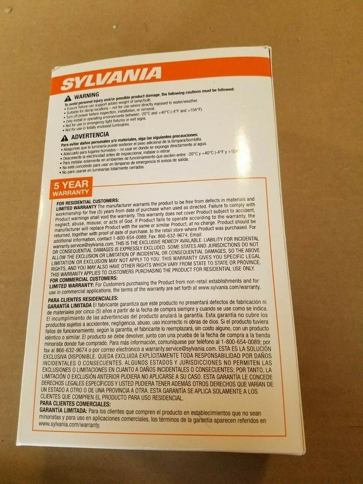 LED DIMMABLE LIGHT BULB 50W uses 7W White Candlelight Sylvania NEW! R20 Flood - Image 3 of 4