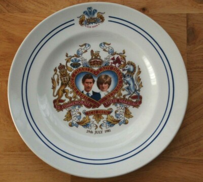 Vintage Prince Charles & Lady Diane Midwinter Fine Tableware Marriage Plate 