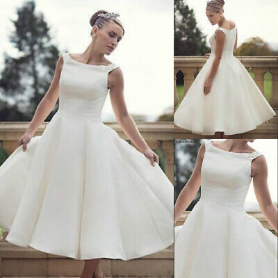 simple tea length wedding dress