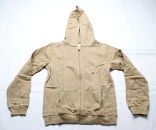 Leveret Unisex Kid's Neutral Solid Color Zip Up Hoodie AW5 Beige Size 10 NWT