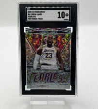 LeBron James 2020-21 Prizm FAST BREAK Disco Fearless Insert SGC 9.5 LAKERS #6