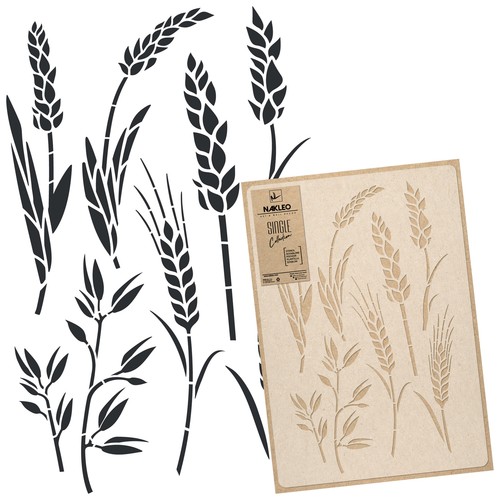 Pochoir Réutilisable En Plastique - Motif Plante De Clématite, Format 45x65 Cm Ou 65x95 Cm