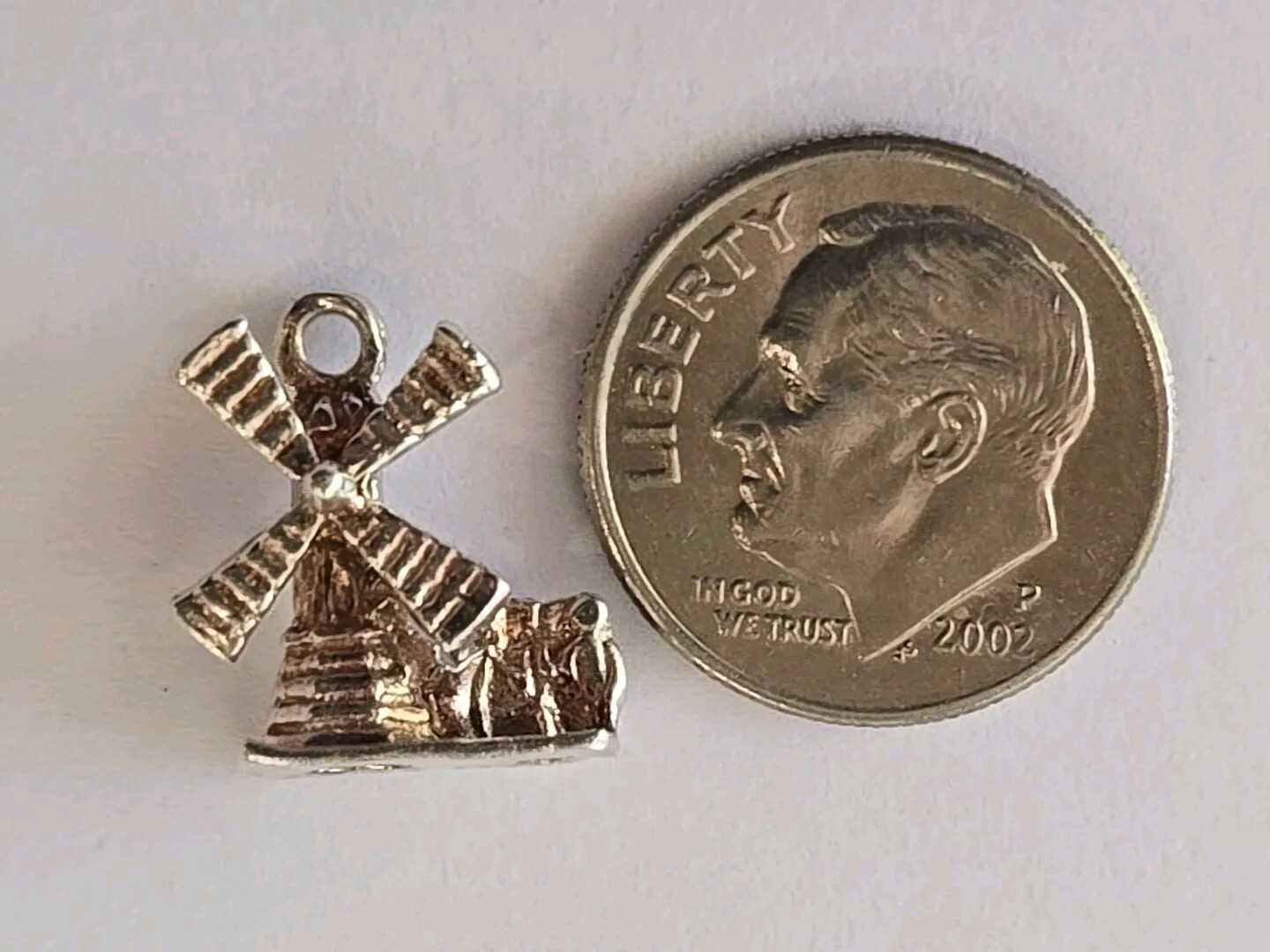 Sterling Silver ~ WINDMILL Charm ~ SOLID For Dail… - image 4