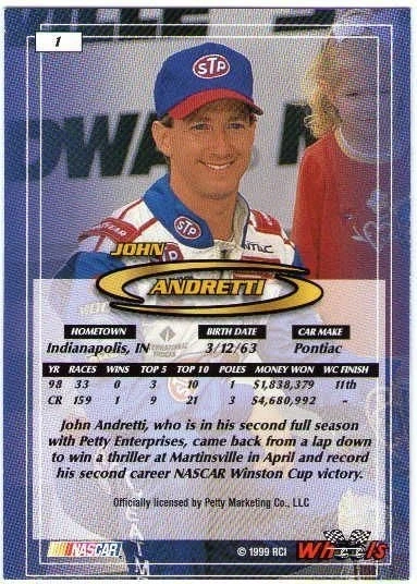 1999 Wheels Racing NASCAR Complete Set #1-100 Cards - Image 2 of 2