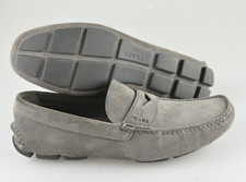 Men's PRADA 'Penny' Grey Suede Loafers Size US 9 PRADA 8