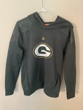 Green Bay Packers Pocket Hoodie Sweatshirt Tek Warm Youth Large 14/16