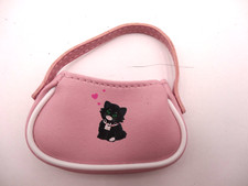 American Girl Licorice Purse Just Like You Pink Cat showing Rhinestone Collar