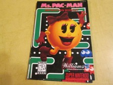 NINTENDO SNES INSTRUCTION BOOKLET FOR MS. PAC MAN SNES GAME