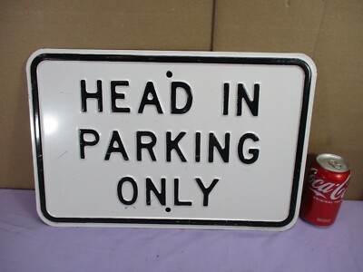 PLAQUE METAL vintage VELO PARKING ONLY - 30 x 20 cm