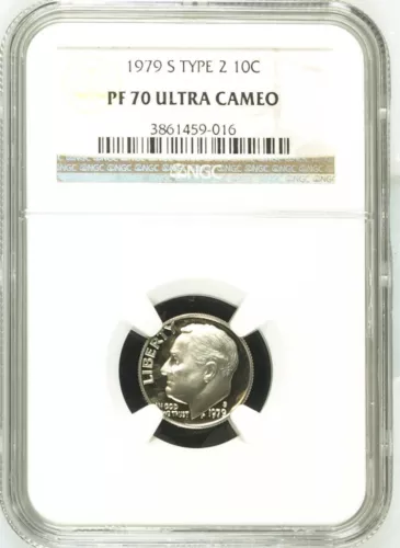 1979 S Type 2 Roosevelt Dime NGC PF 70 Ultra Cameo