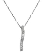 Elegant New Necklace With 0.30ctw Genuine Diamond in 925 Sterling Silver 18in
