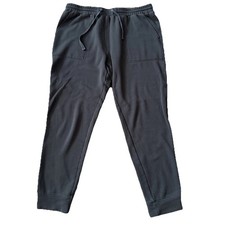 Quince Women  s Medium SuperSoft Fleece Joggers Black Lounge Sweatpants