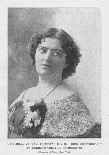 JULIA MACKAY Dick Whittington at Terris Theatre Rotherhithe - Antique Print 1899