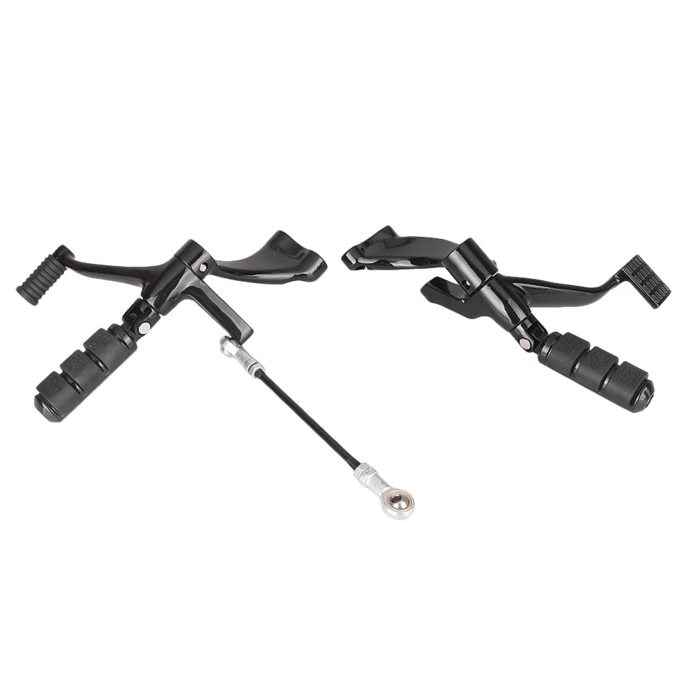 Black Footrest Footpegs For Harley Sportster 883 XL883L XL1200C XL1200X - Изображение 3 из 4