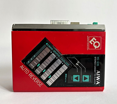 AIWA HS-G35 Rot - Kassettenspieler, technisch TOP altersbedingte Gebrauchsspuren
