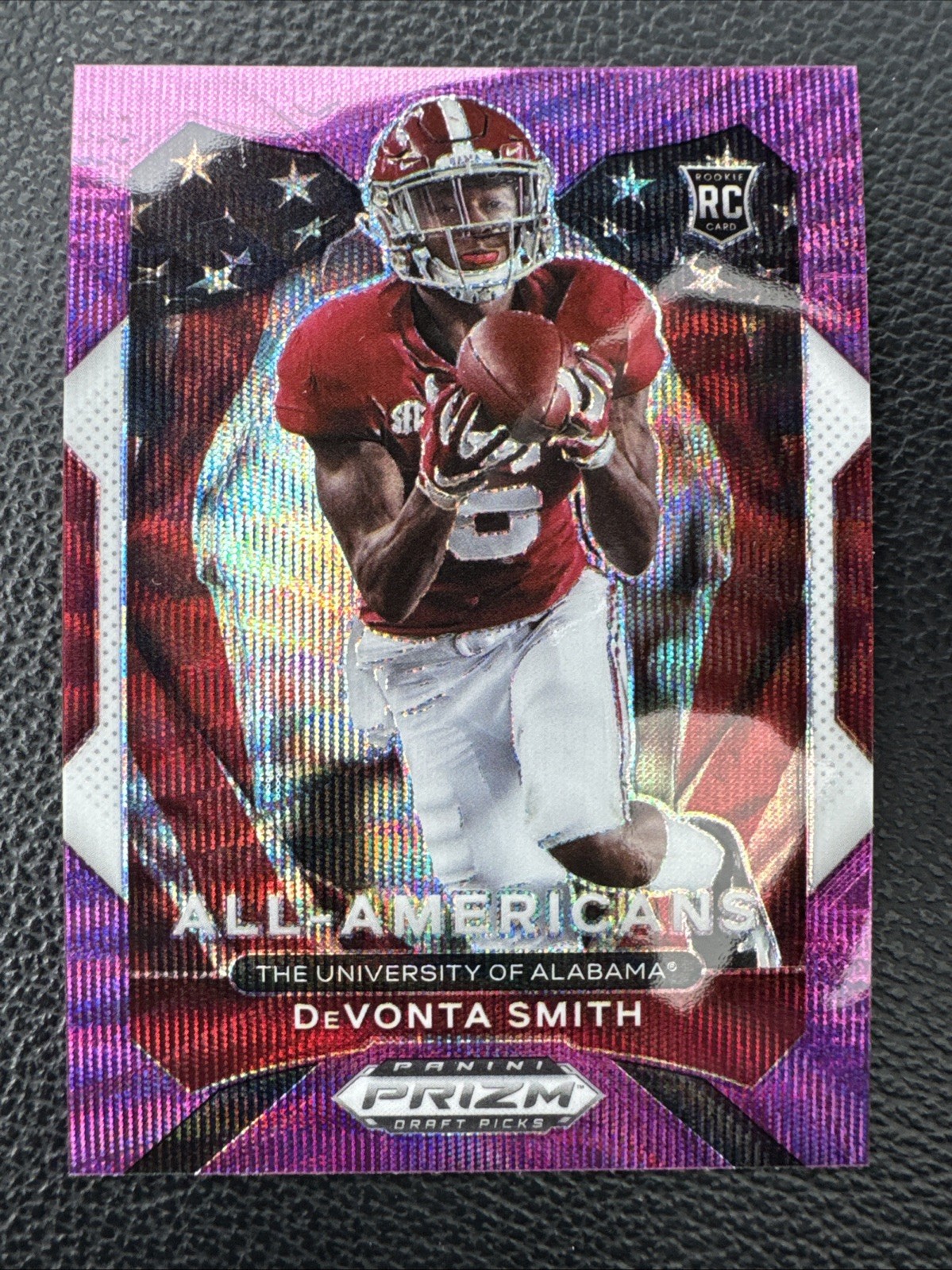 2021 Panini Prizm Draft Picks All-American Devonta Smith Purple Wave Prizm (RC)