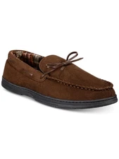 GOLD TOE Mens Brown Indoor/Outdoor Sole Round Toe Lace-Up Moccasins Shoes M